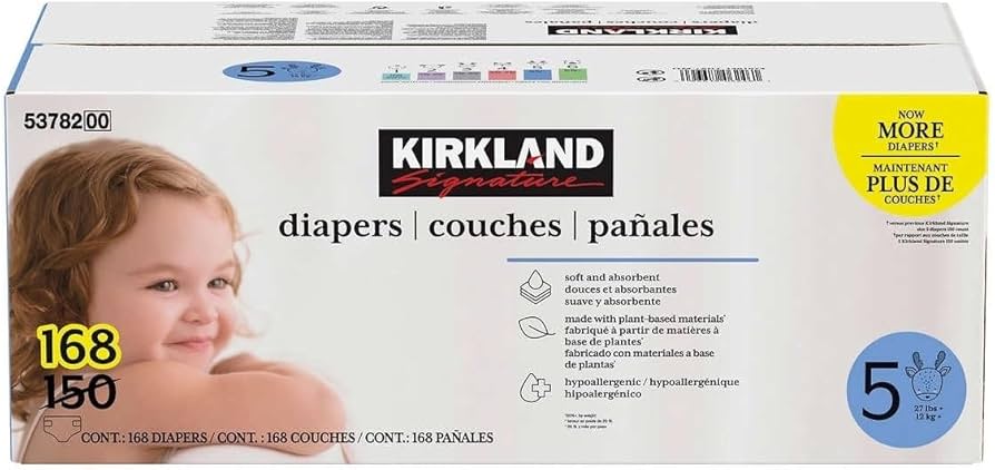 Kirkland Diapers Size 5 - 168ct Shopify Presell