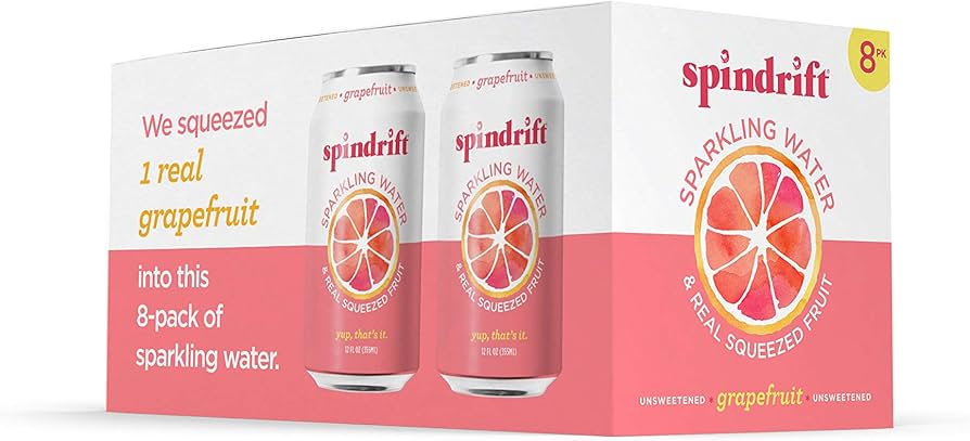 Spindrift Sparkling Water Grapefruit 8 x 12oz Shopify Presell