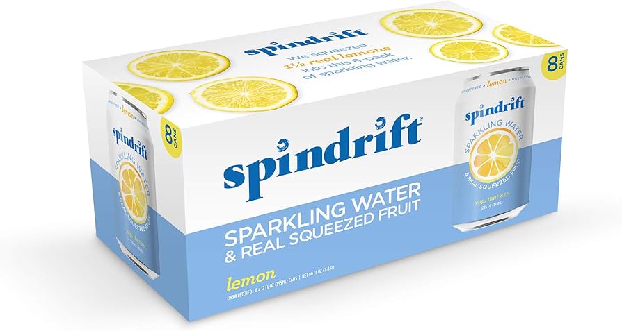 Spindrift Sparkling Water Lemon 8 x 12oz Shopify Presell