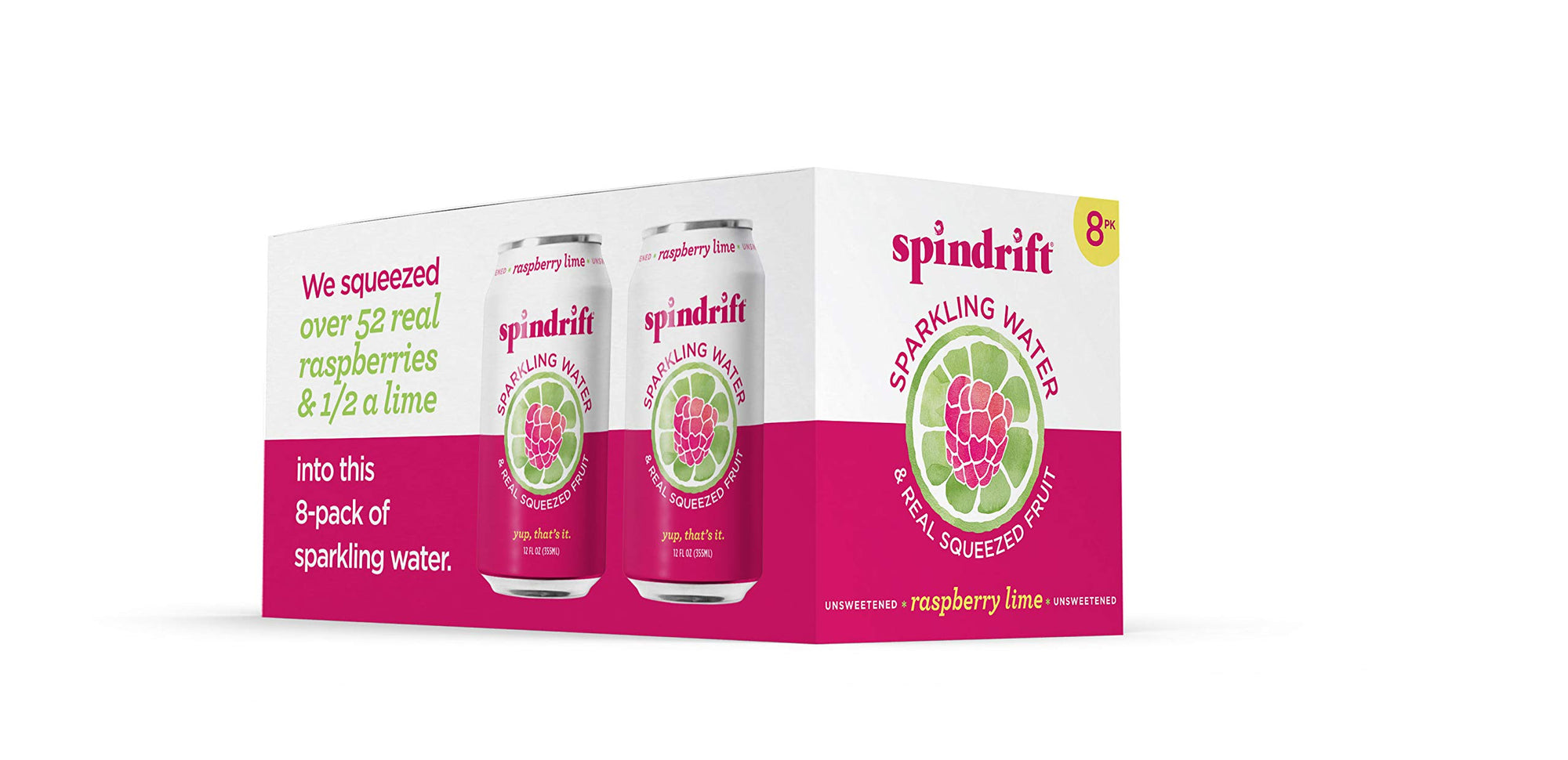 Spindrift Sparkling Water Raspberry Lime 8 x 12oz Shopify Presell