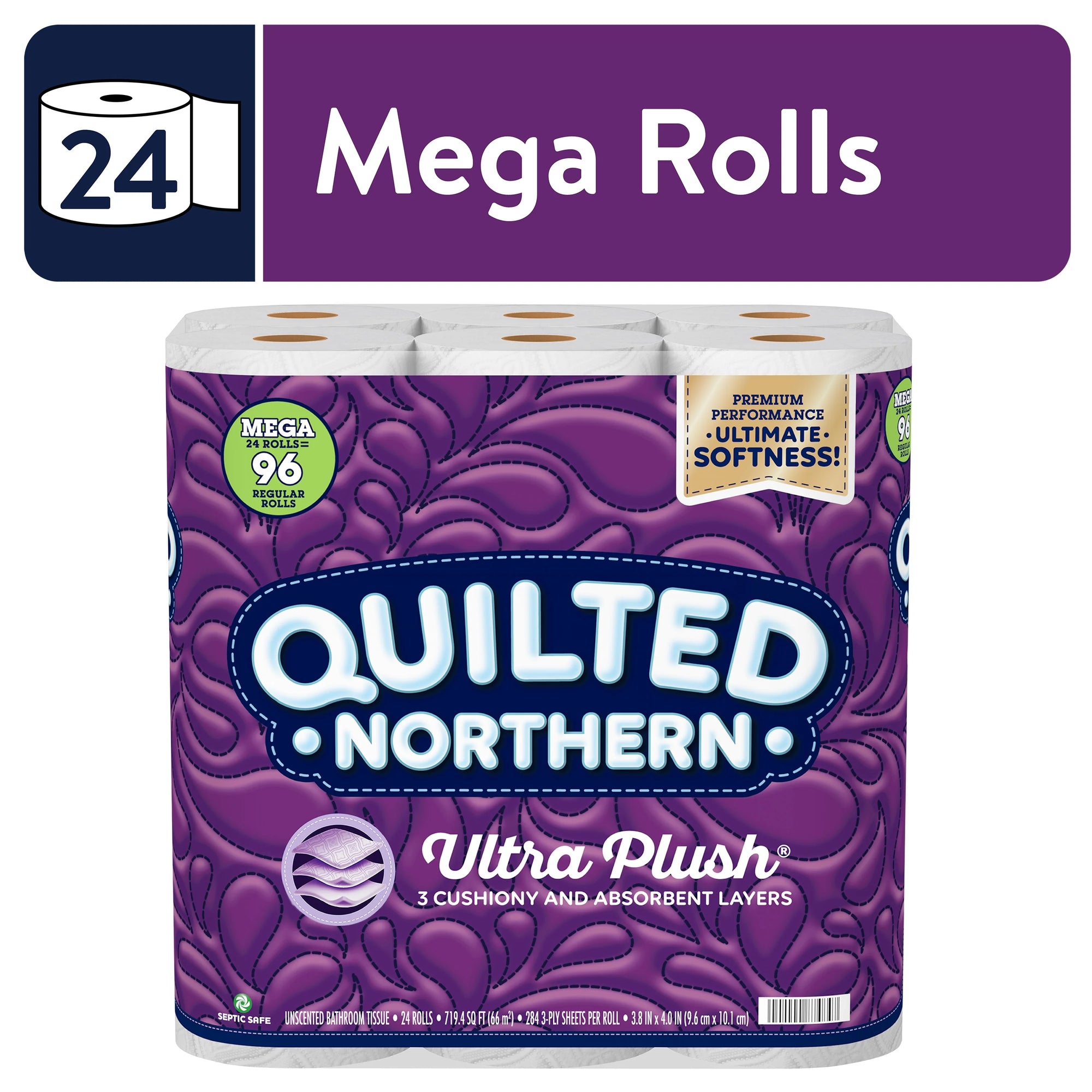 Northern Quilted Ultra Plush Toilet Paper 24 Mega Rolls Shopify Presell