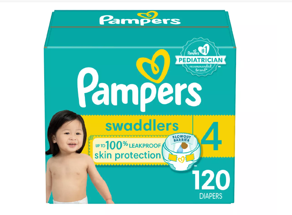 Pampers Swaddlers Size 4 - 120ct Shopify Presell