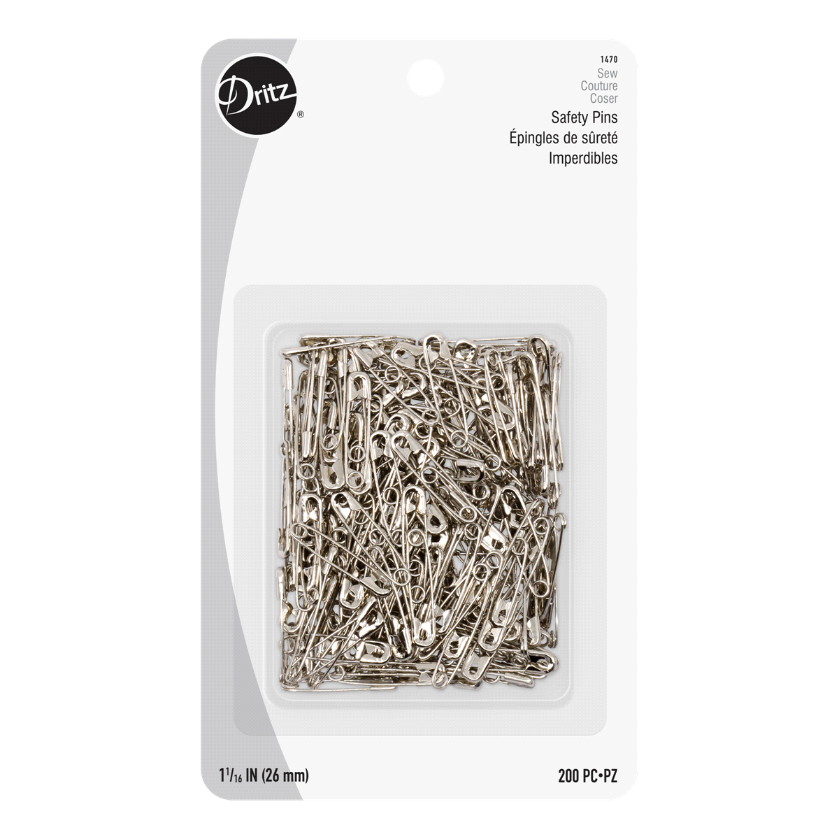 Sewing Notions Safety  Pins 200ct