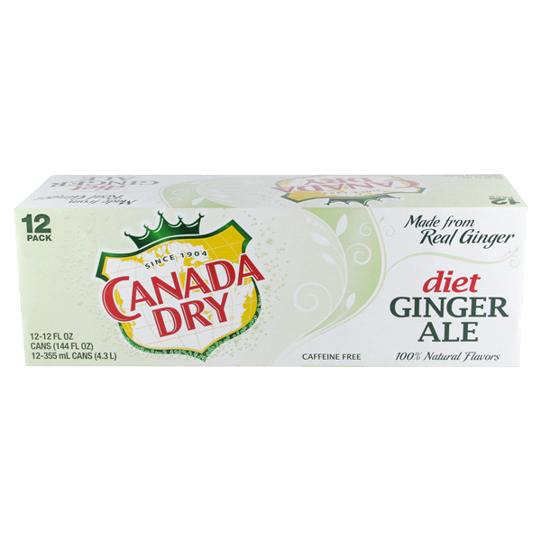 Canada Dry Diet Ginger Ale 12 x 12fl oz CRV incl