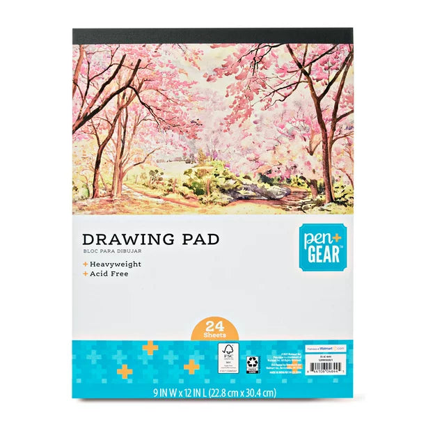 Pen+Gear Drawing Pad 9x12/24 Sheets