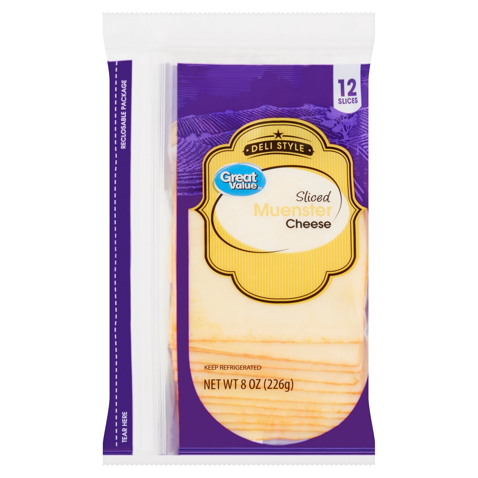 Great Value Muenster Sliced Cheese