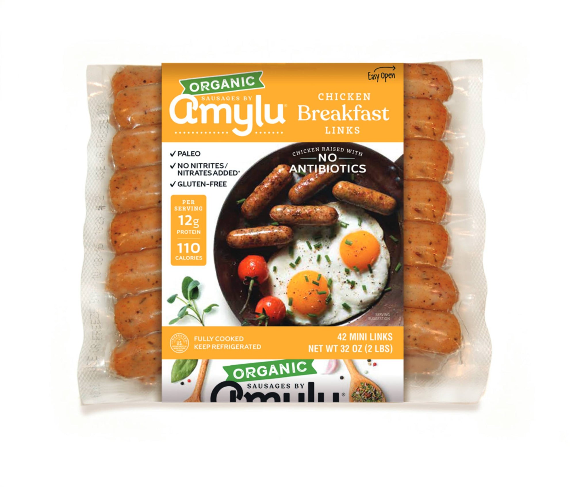 Amylu Chicken Breakfast Sausage Links