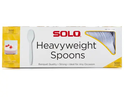 Solo Heavyweight White Plastic Cutlery