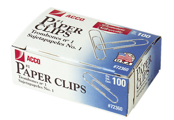 Acco Paperclips 100ct