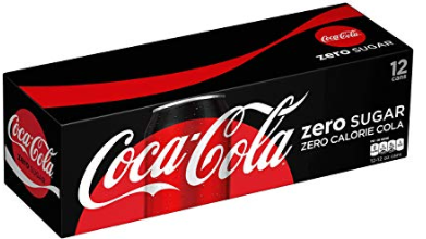 Coca Cola Coke Zero Sugar Soda 12fl oz CRV incl