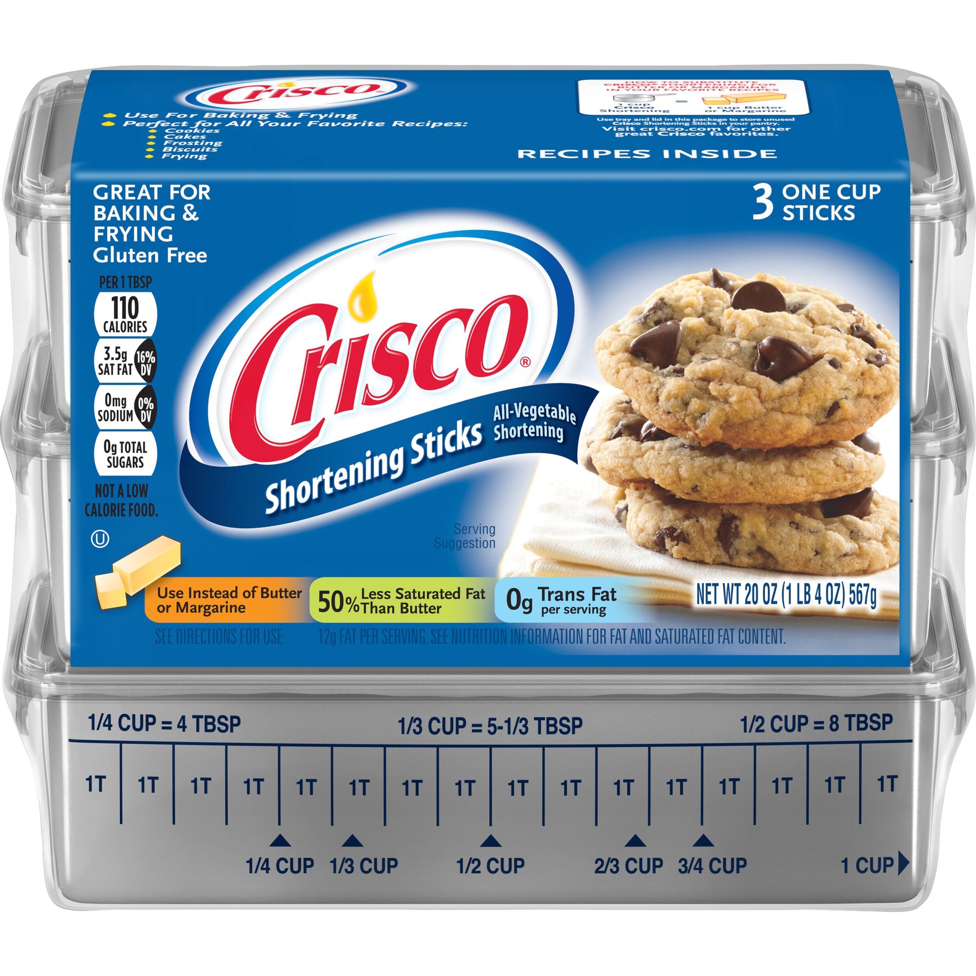 Crisco Baking Sticks All Vegetable Shortening 20oz