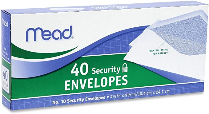 Mead No. 10 Legal Security Envelopes 40 ct