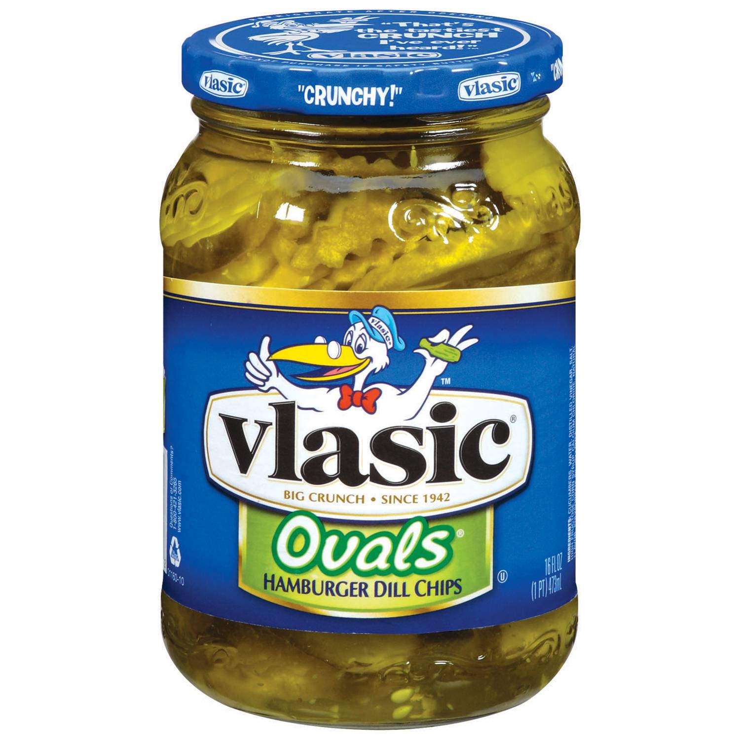 Vlasic Ovals Hamburger Dill Pickle Chips 24oz