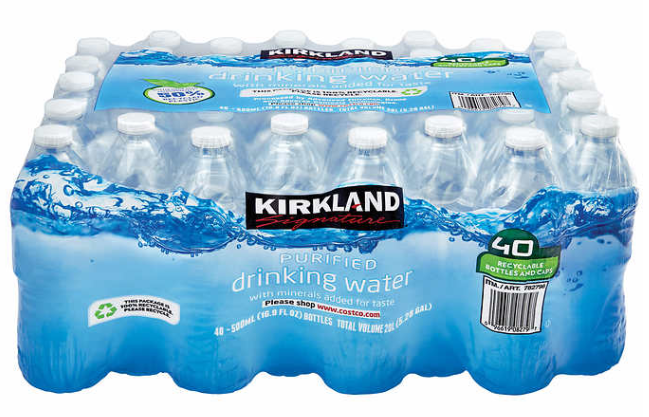 Kirkland Purified Drinking Water 16.9fl oz x 40 CRV incl