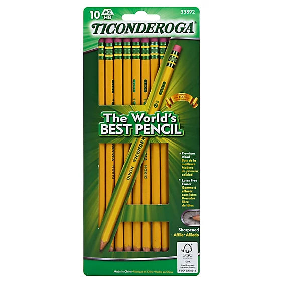 Ticonderoga #2 Pencil Pre-Sharpened 12 ct