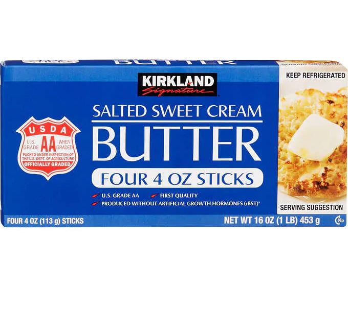 Kirkland Salted Butter Quarters 1lb