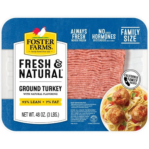 Foster Farms 93% Ground Turkey 1.67lb