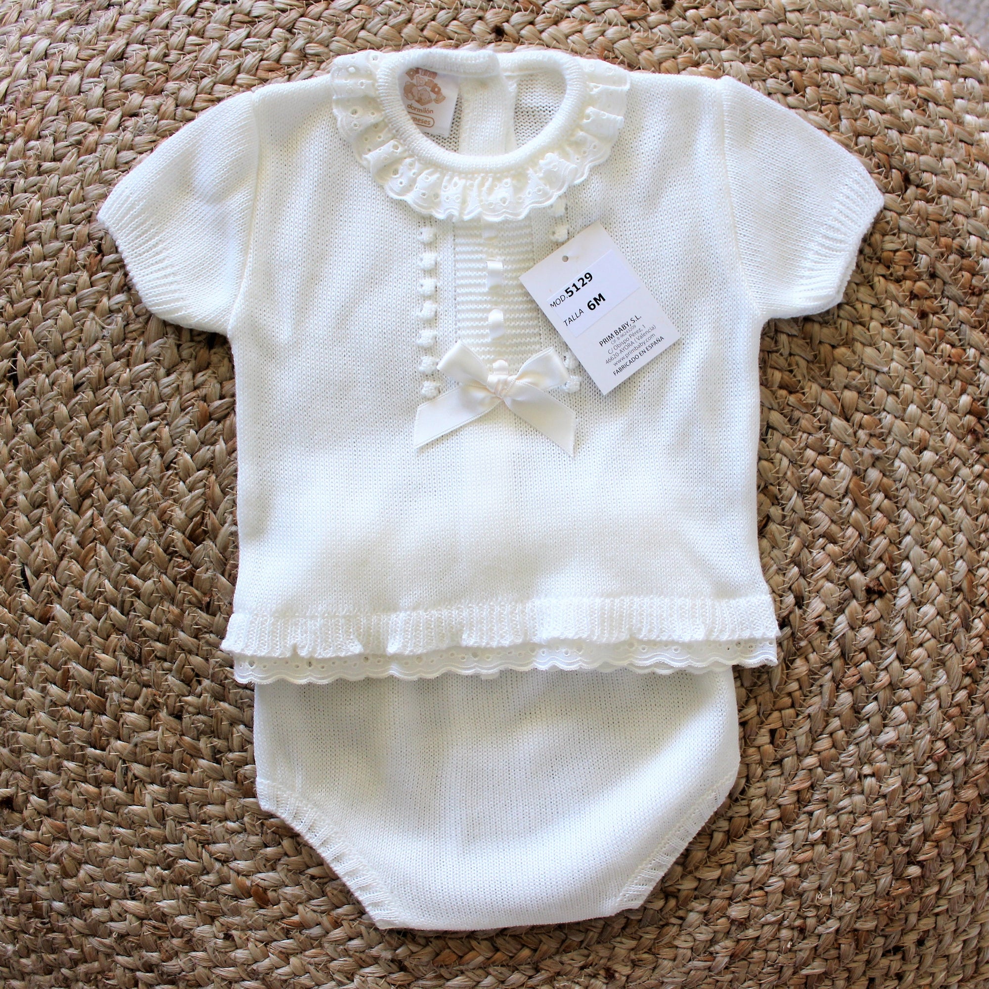 Baby Ivory Knit Outfit 6 mos