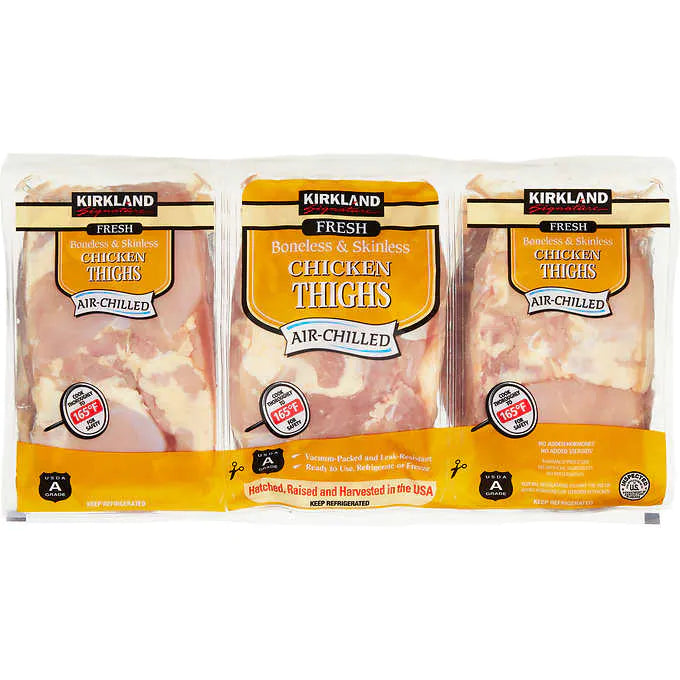 Kirkland Chicken Thighs Boneless Skinless per lb