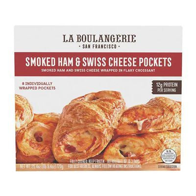 La Boulangerie Ham & Swiss Pockets 8ct