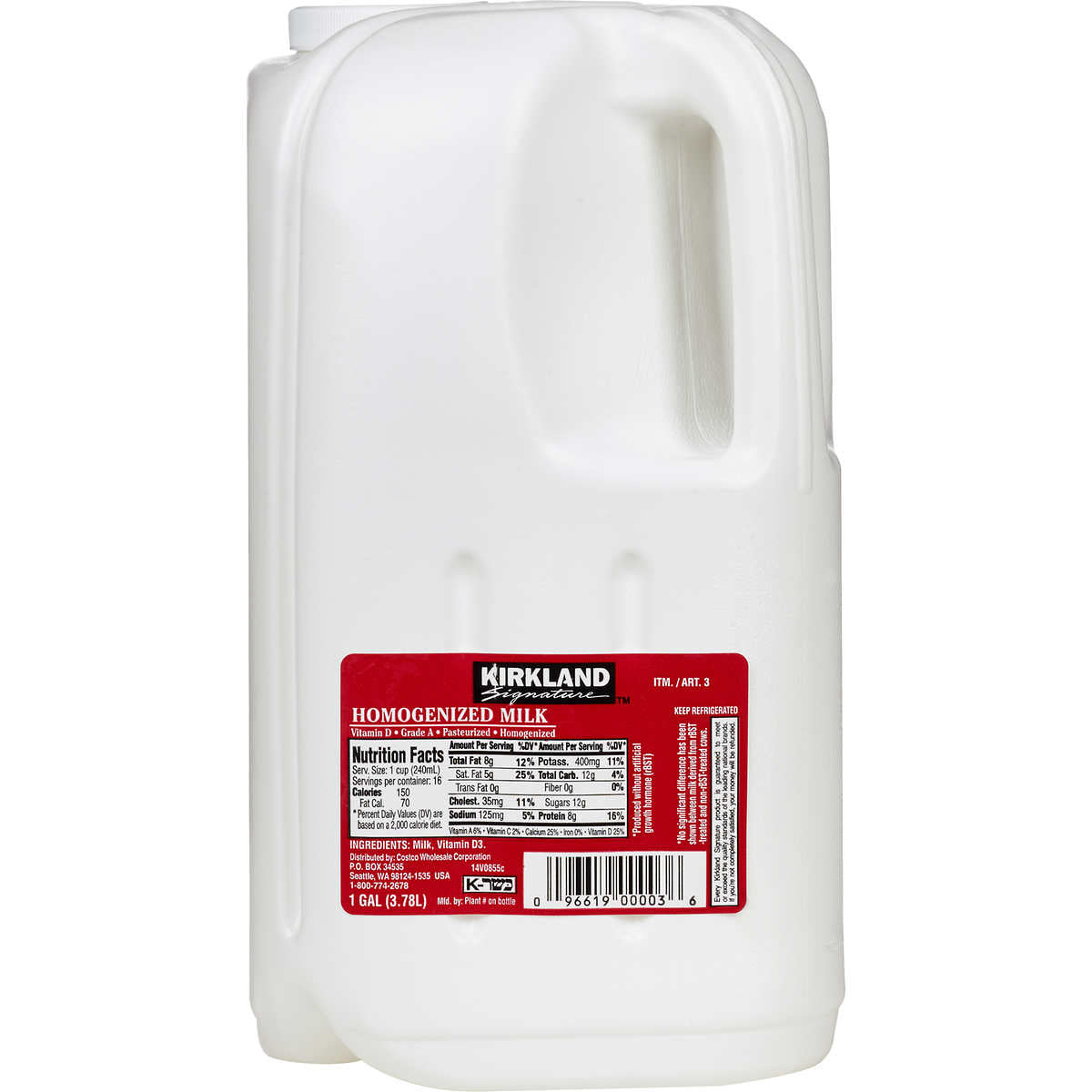 Kirkland Whole Milk 1gal