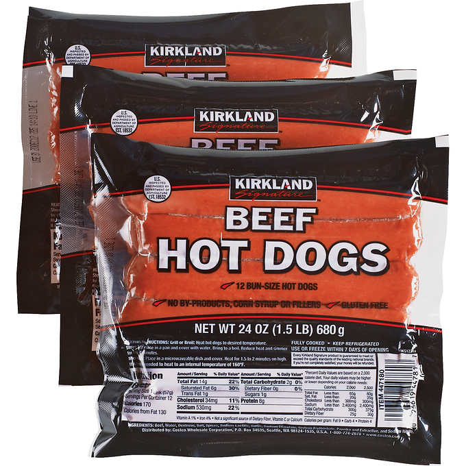 Kirkland Beef Hot Dogs 24oz