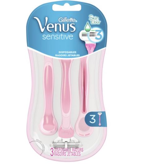 Gillette Women's Venus Sensitive Disposable Razor 3ct