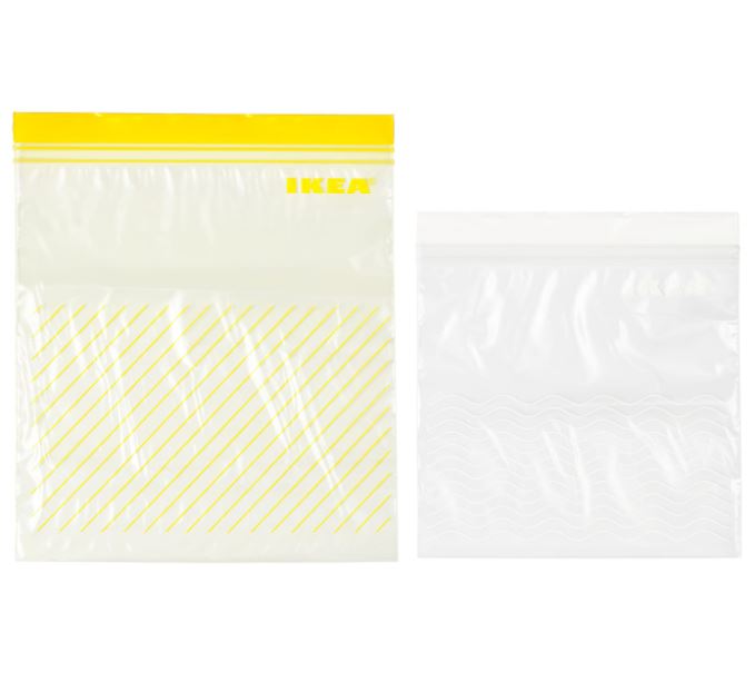 Ikea Istad Yellow Food Storage Bags 3qt & 1qt